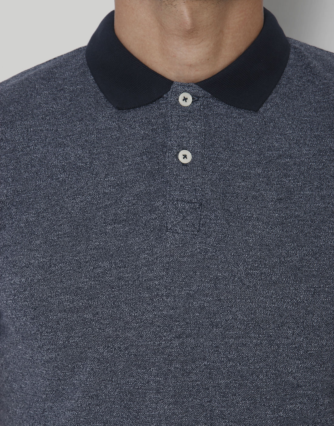 Blue Polo Neck T-Shirt