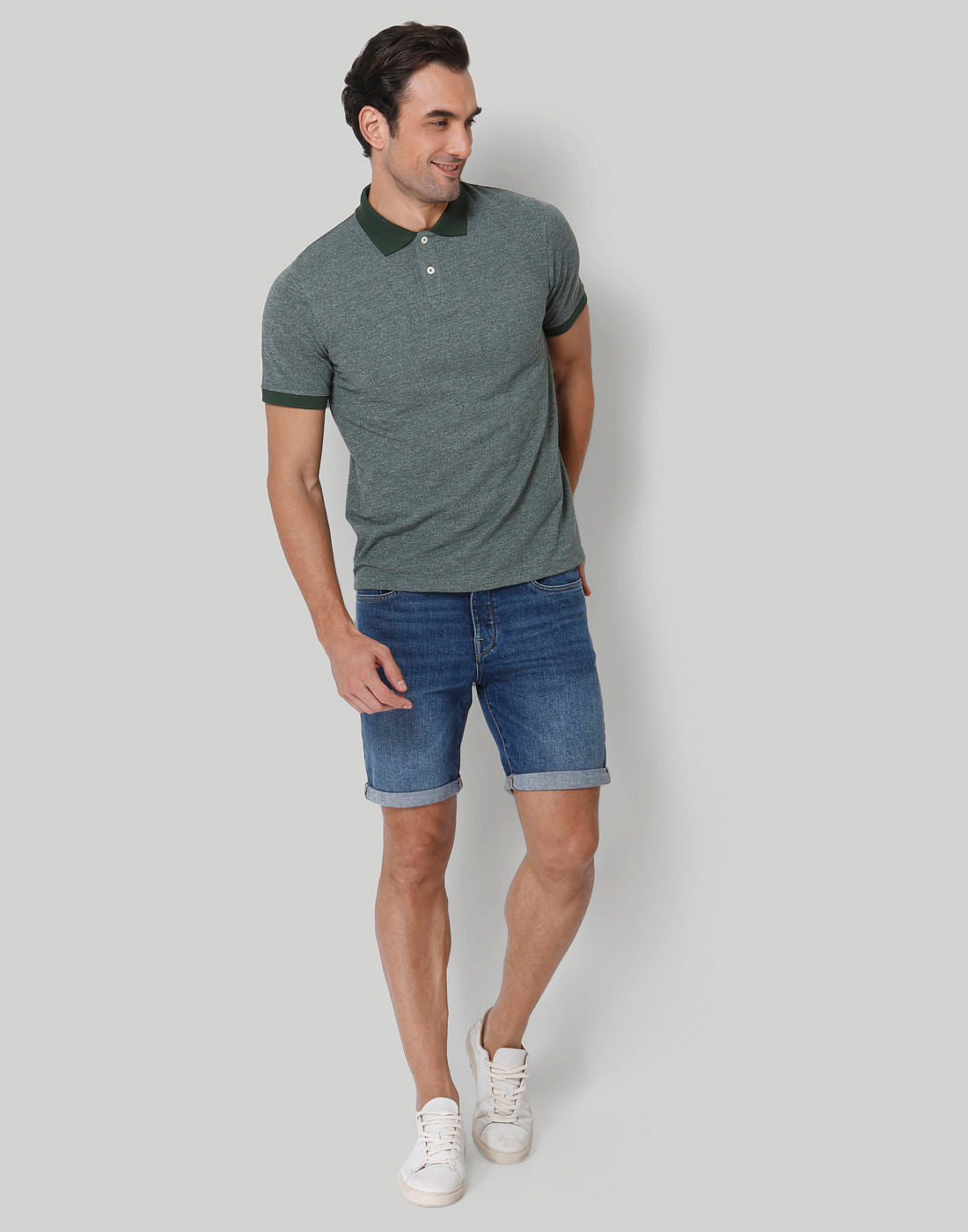 Green Polo Neck T-Shirt