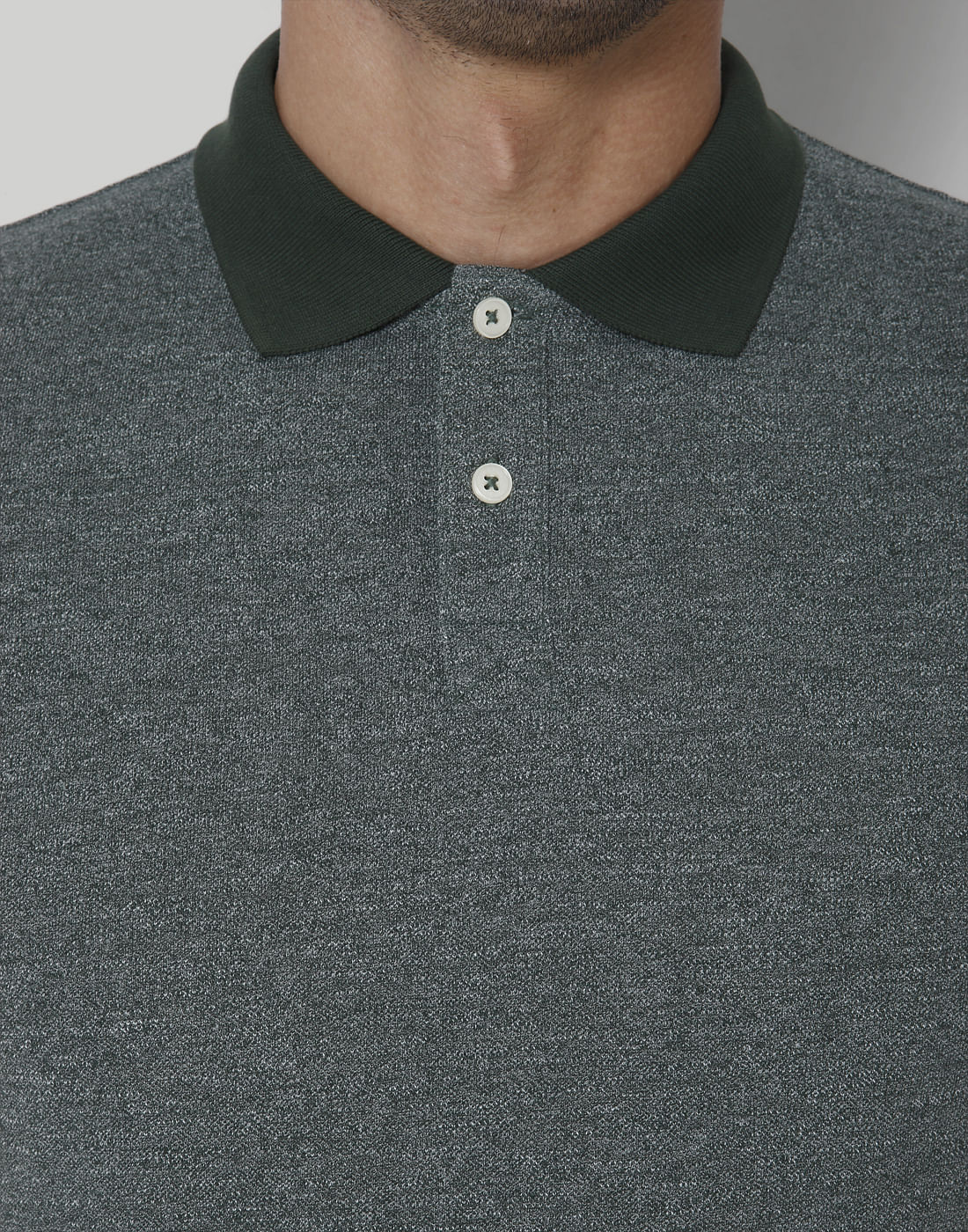 Green Polo Neck T-Shirt