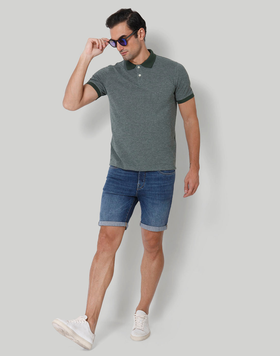 Green Polo Neck T-Shirt