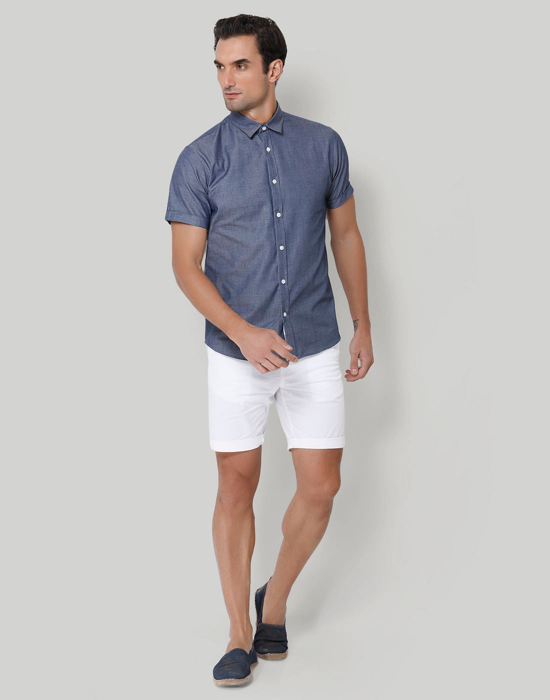 Blue Short Sleeves Shirt