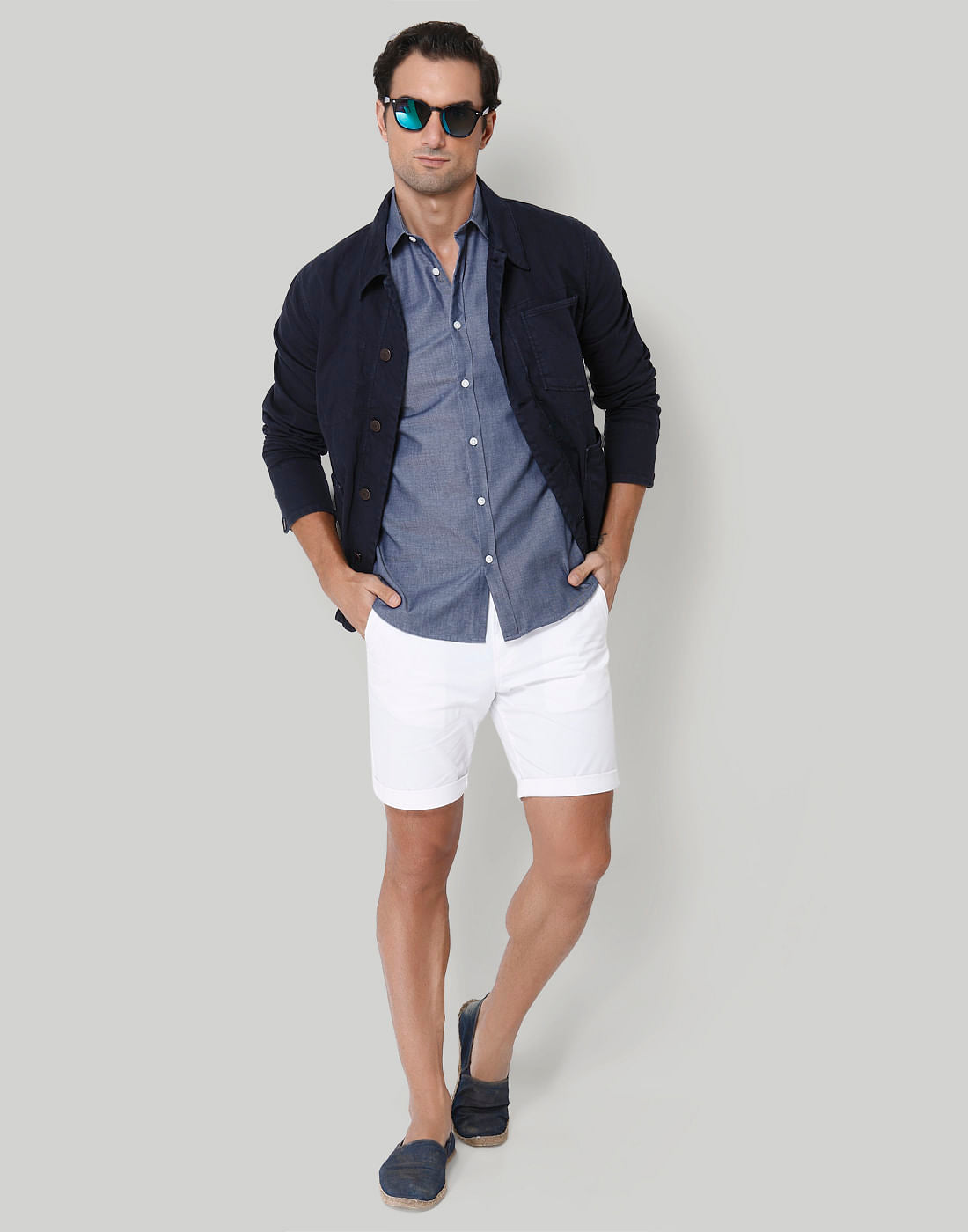 Blue Short Sleeves Shirt