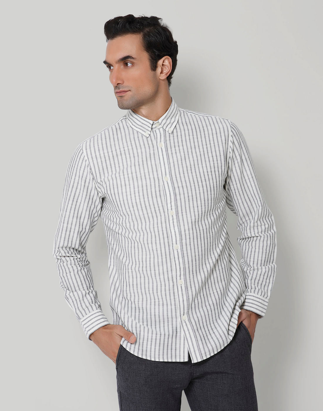 White Striped Shirt