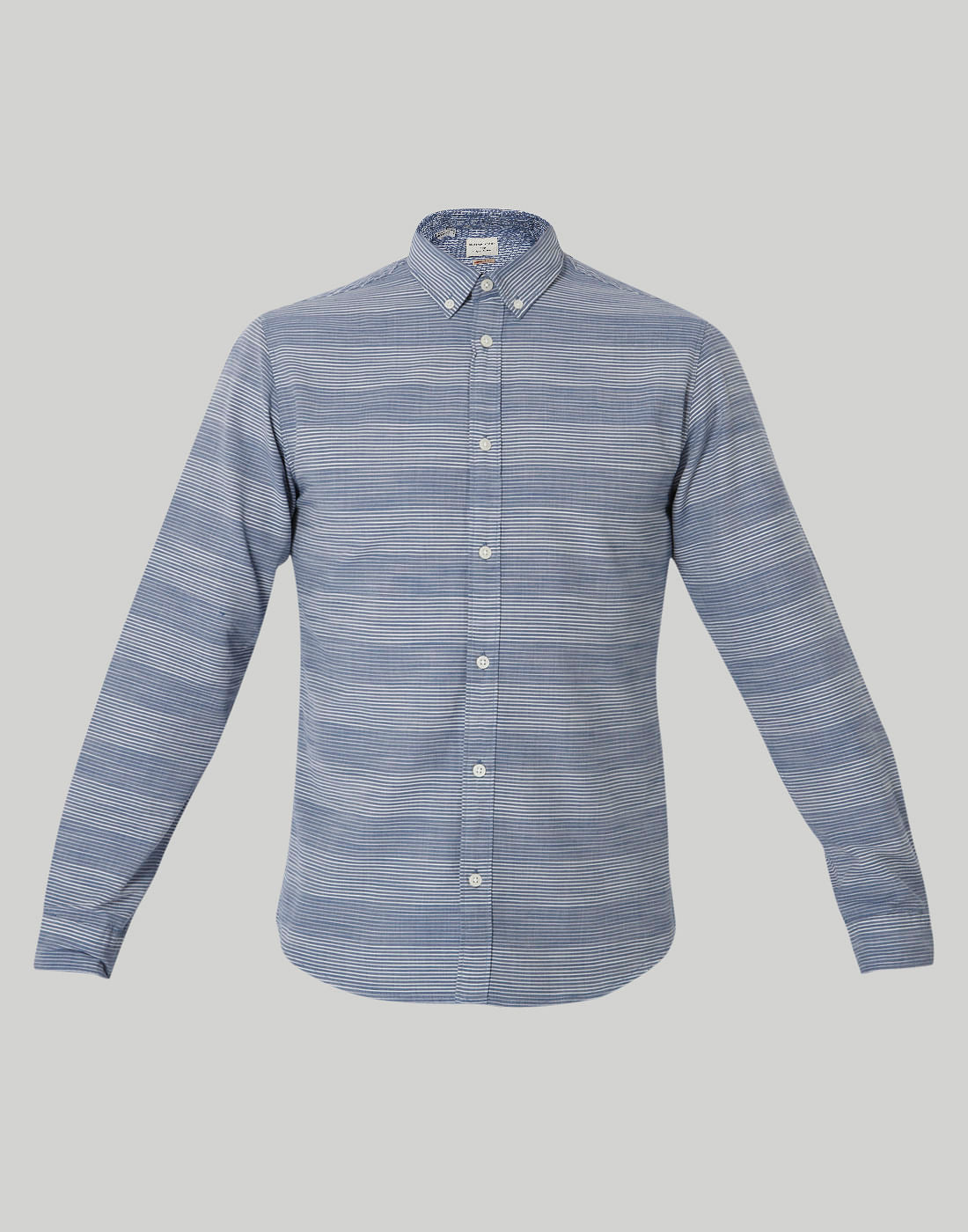 Blue Striped Full Sleeves Shirt