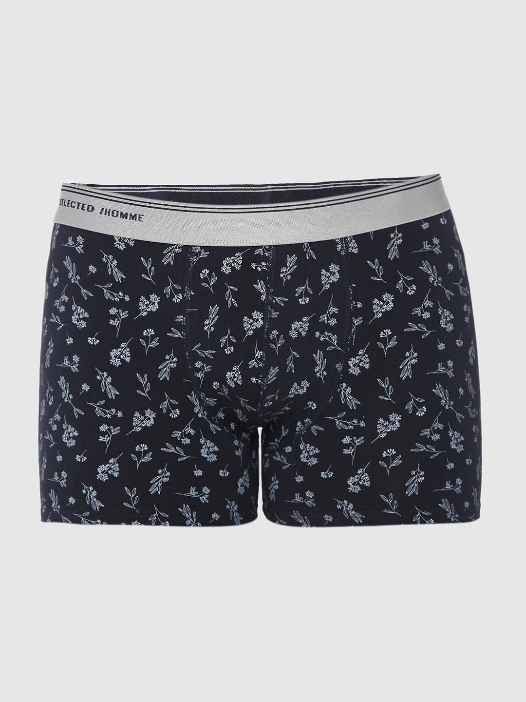 Navy Blue All Over Print Trunks