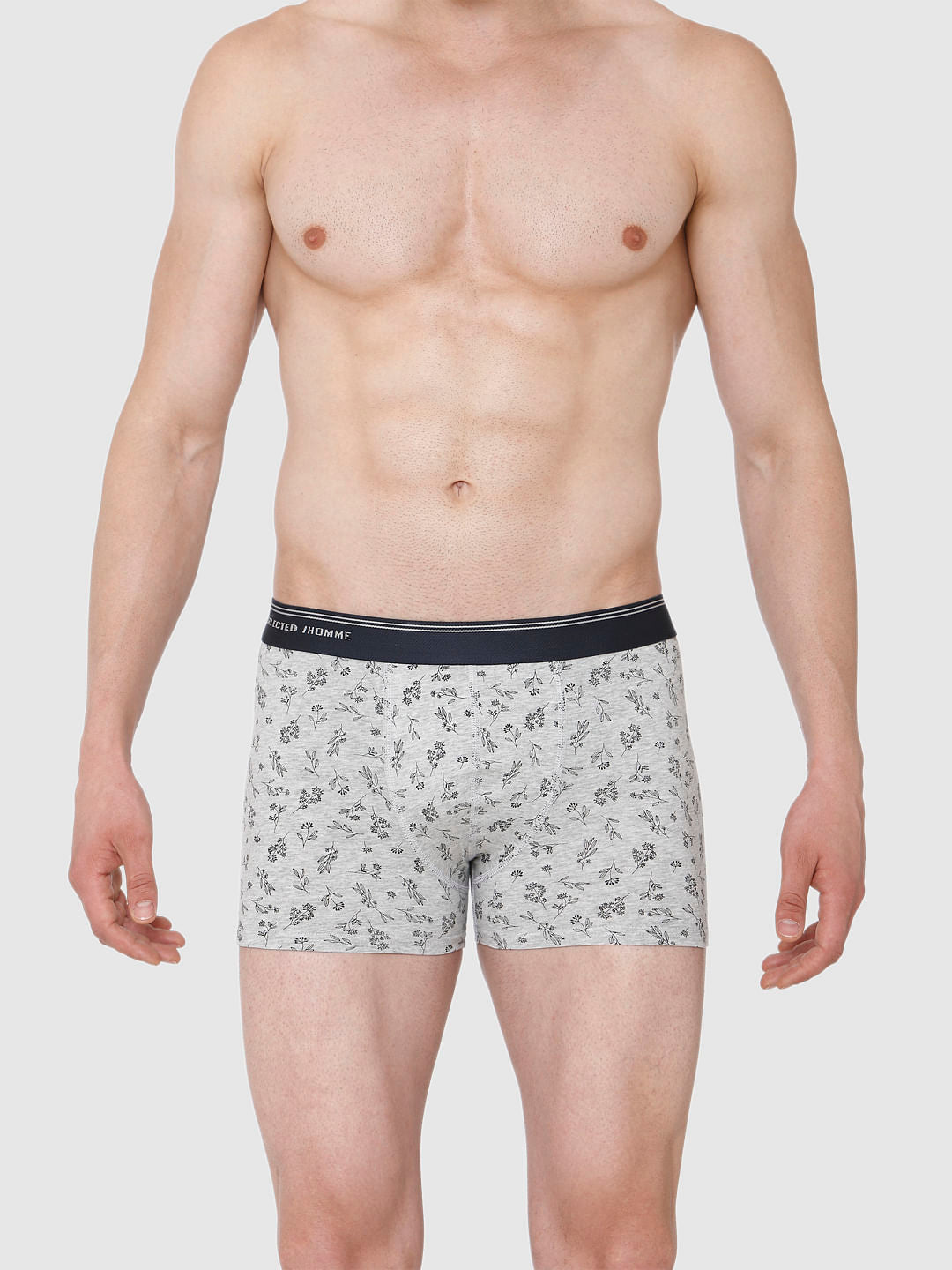 Light Grey All Over Print Trunks
