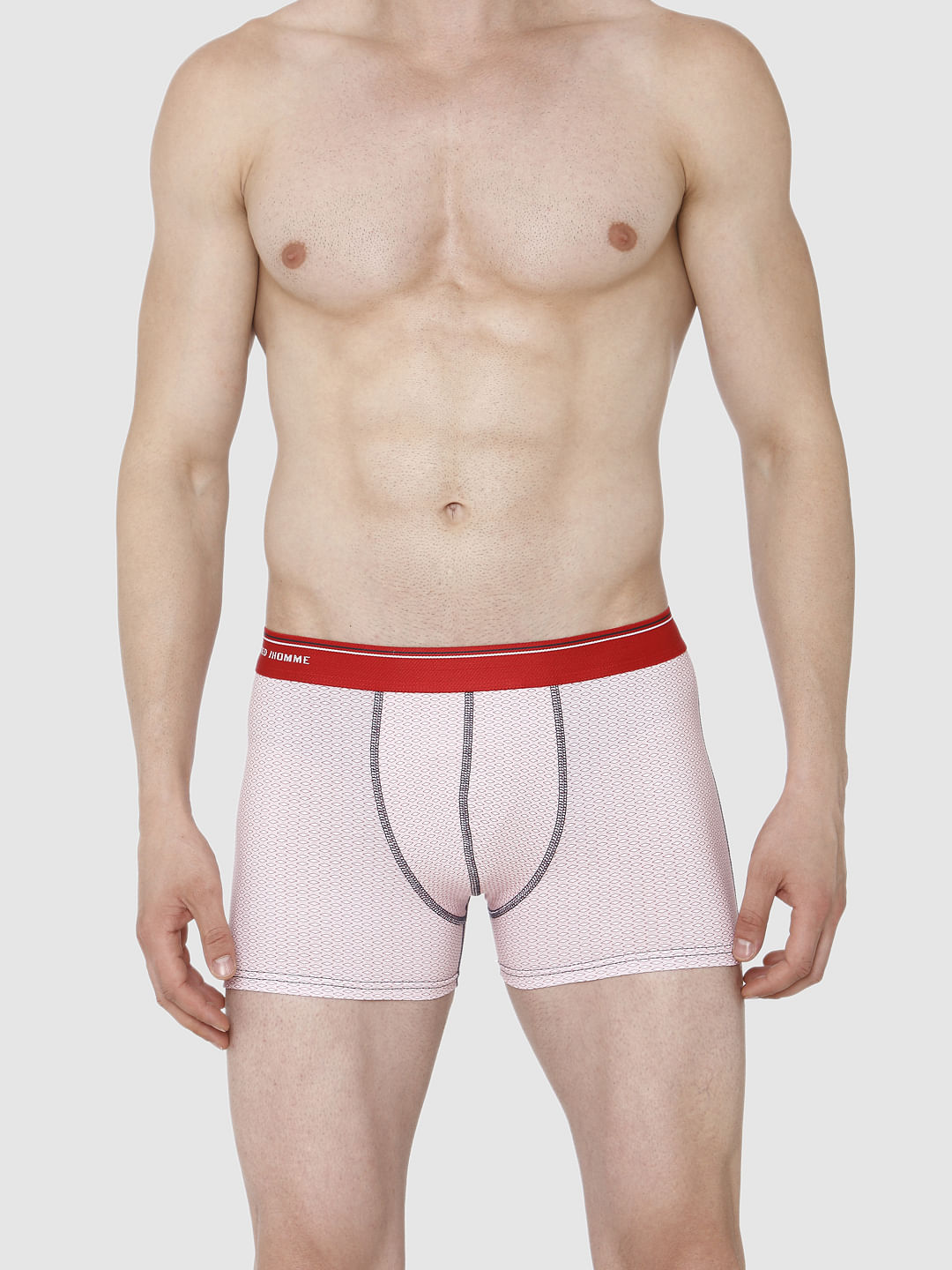 Red Printed Trunks