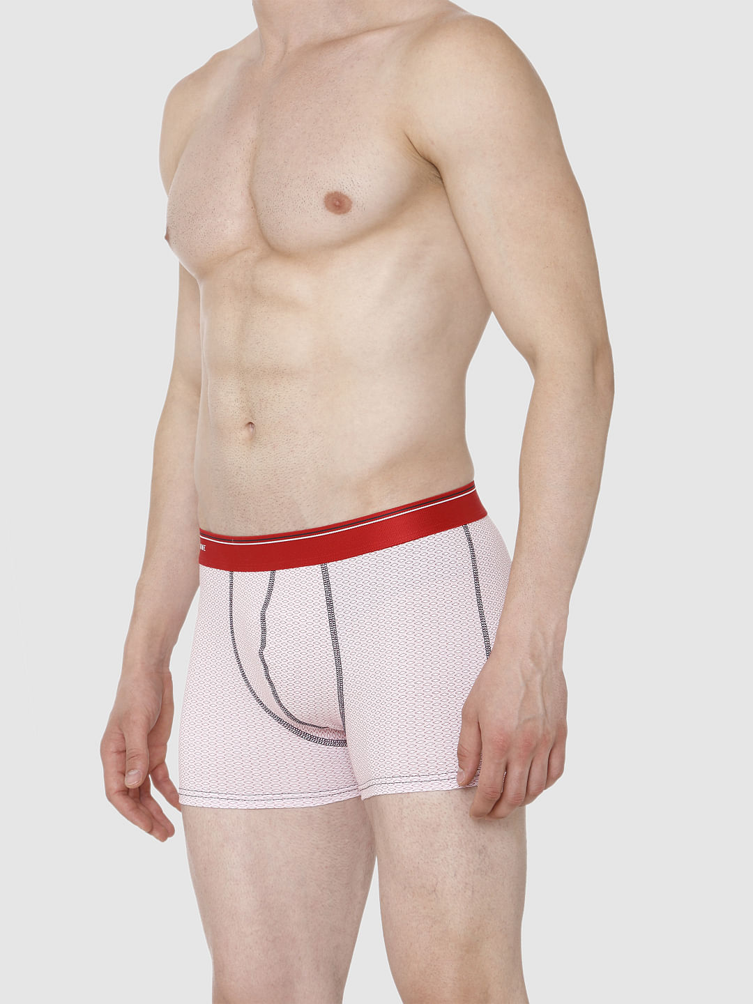 Red Printed Trunks