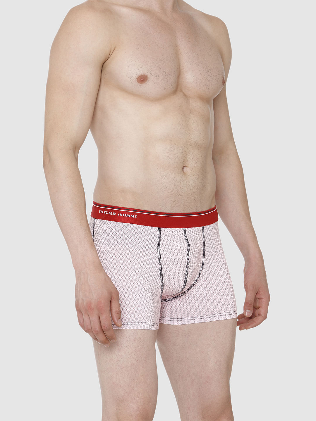 Red Printed Trunks