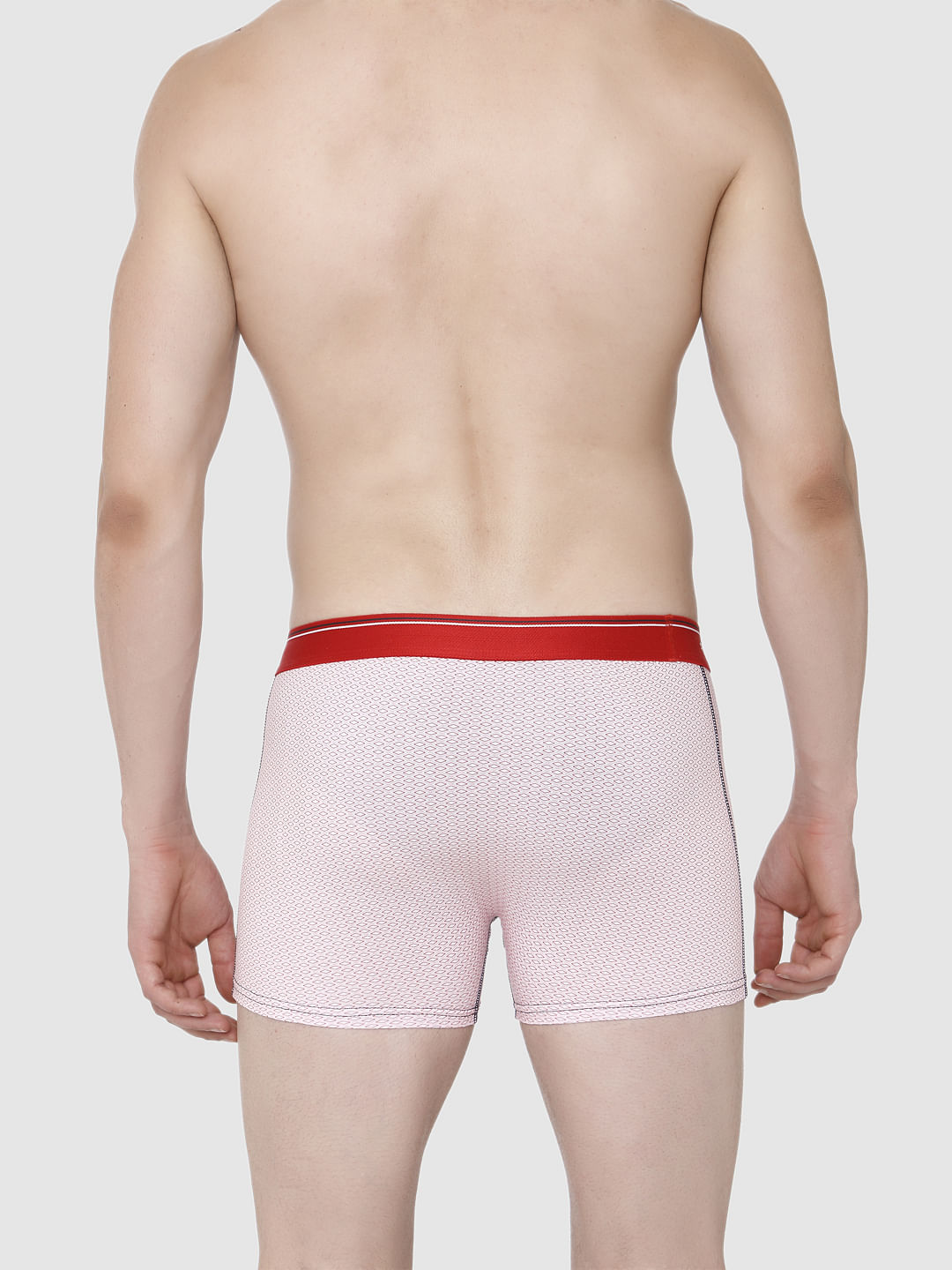 Red Printed Trunks