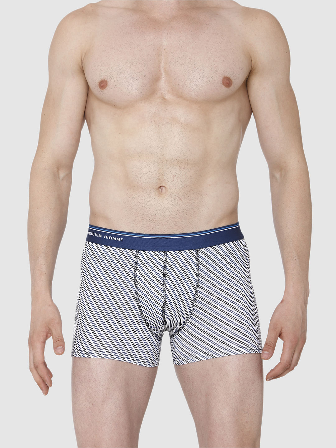 White All Over Print Trunks