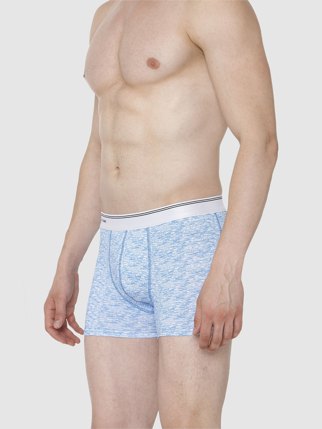 Light Blue Printed Trunks