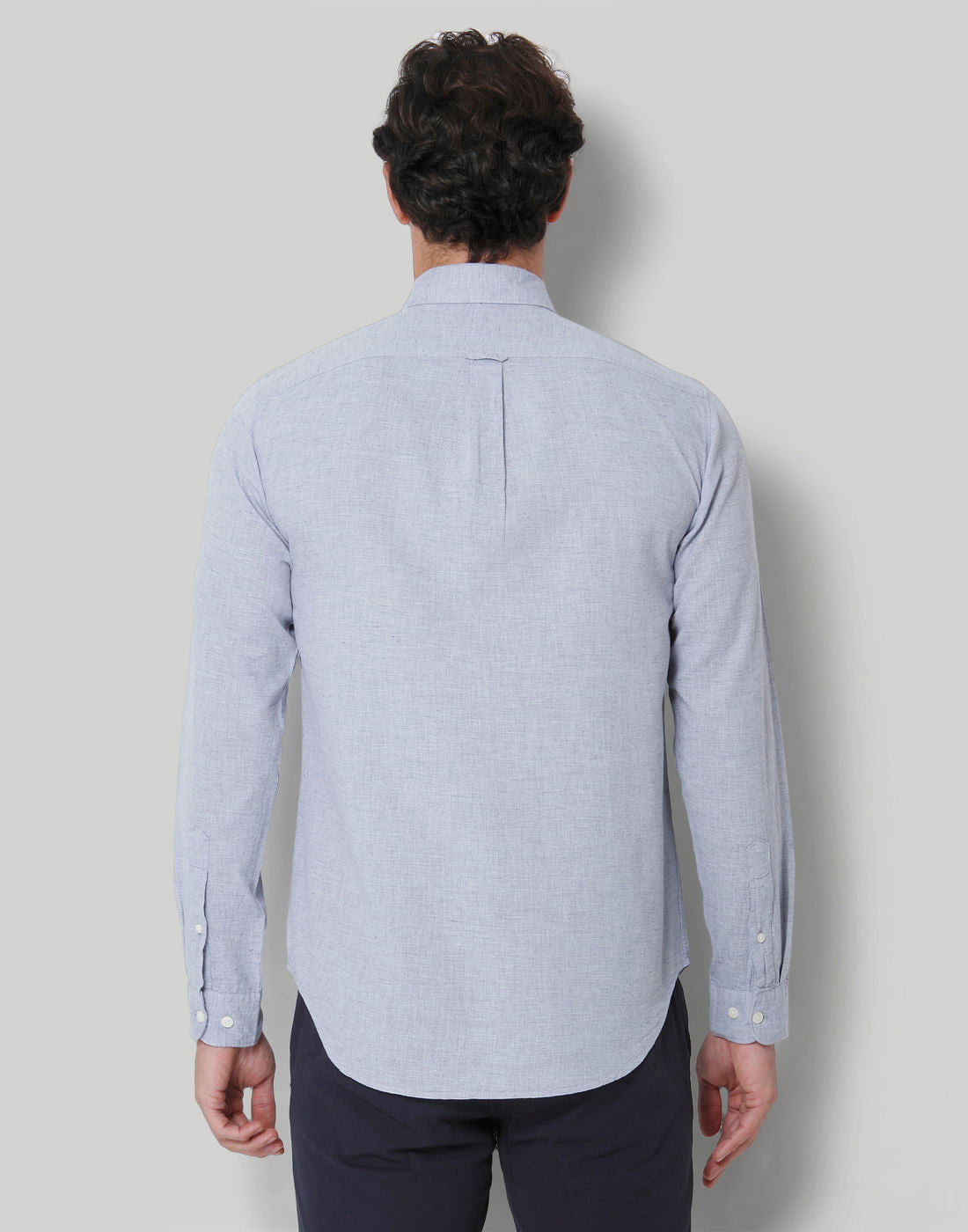 Grey Floral Print Full Sleeves Shirt