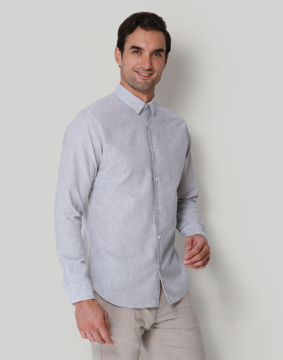 Grey Full Sleeves Shirt
