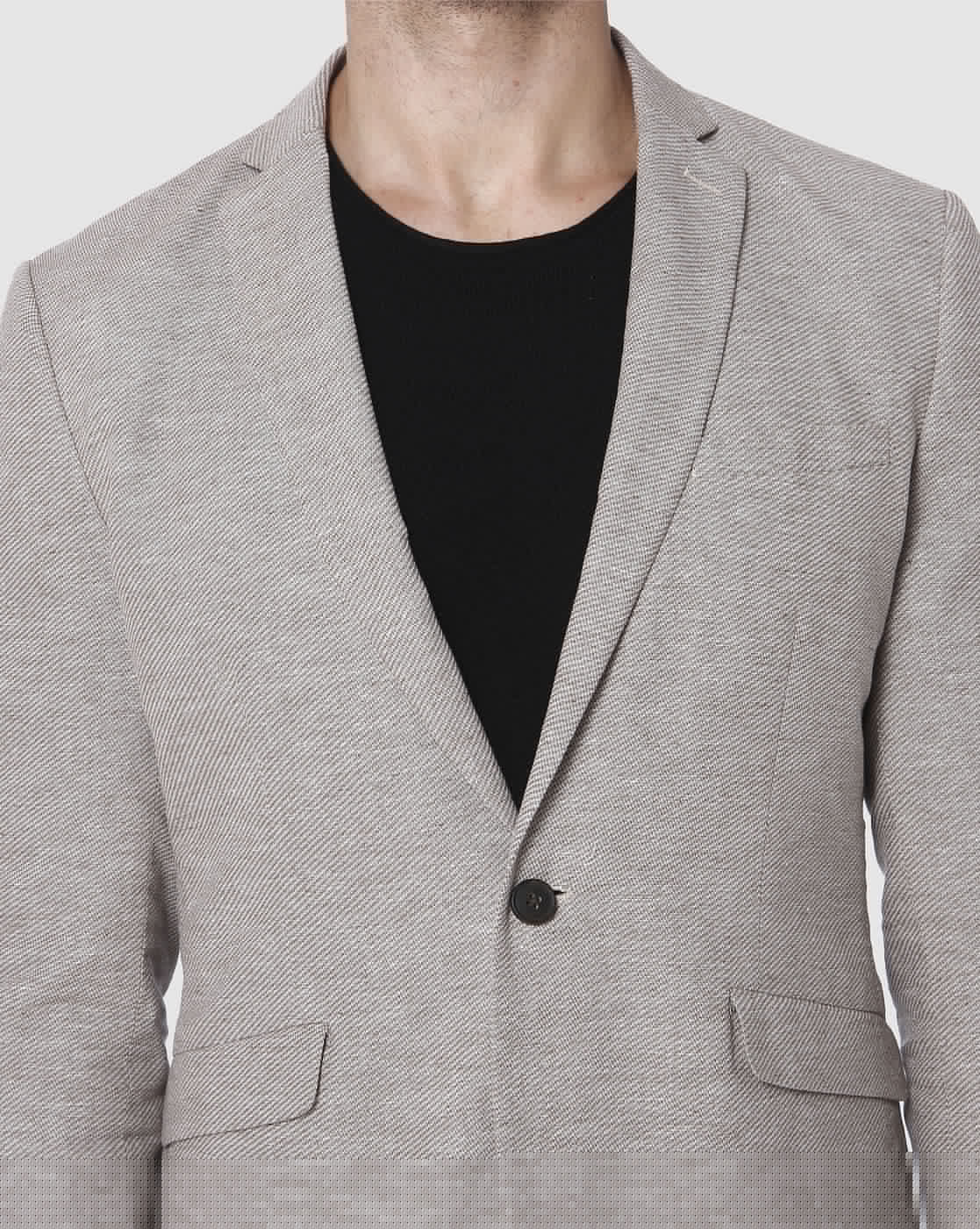 Light Brown Slim Fit Blazer