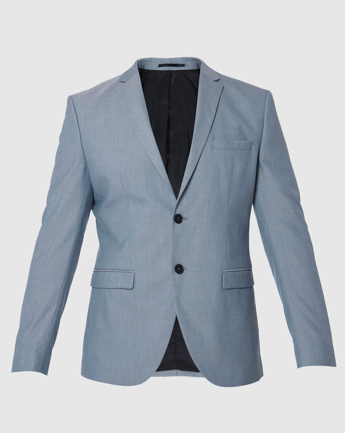Blue Double Button Slim Fit Blazer