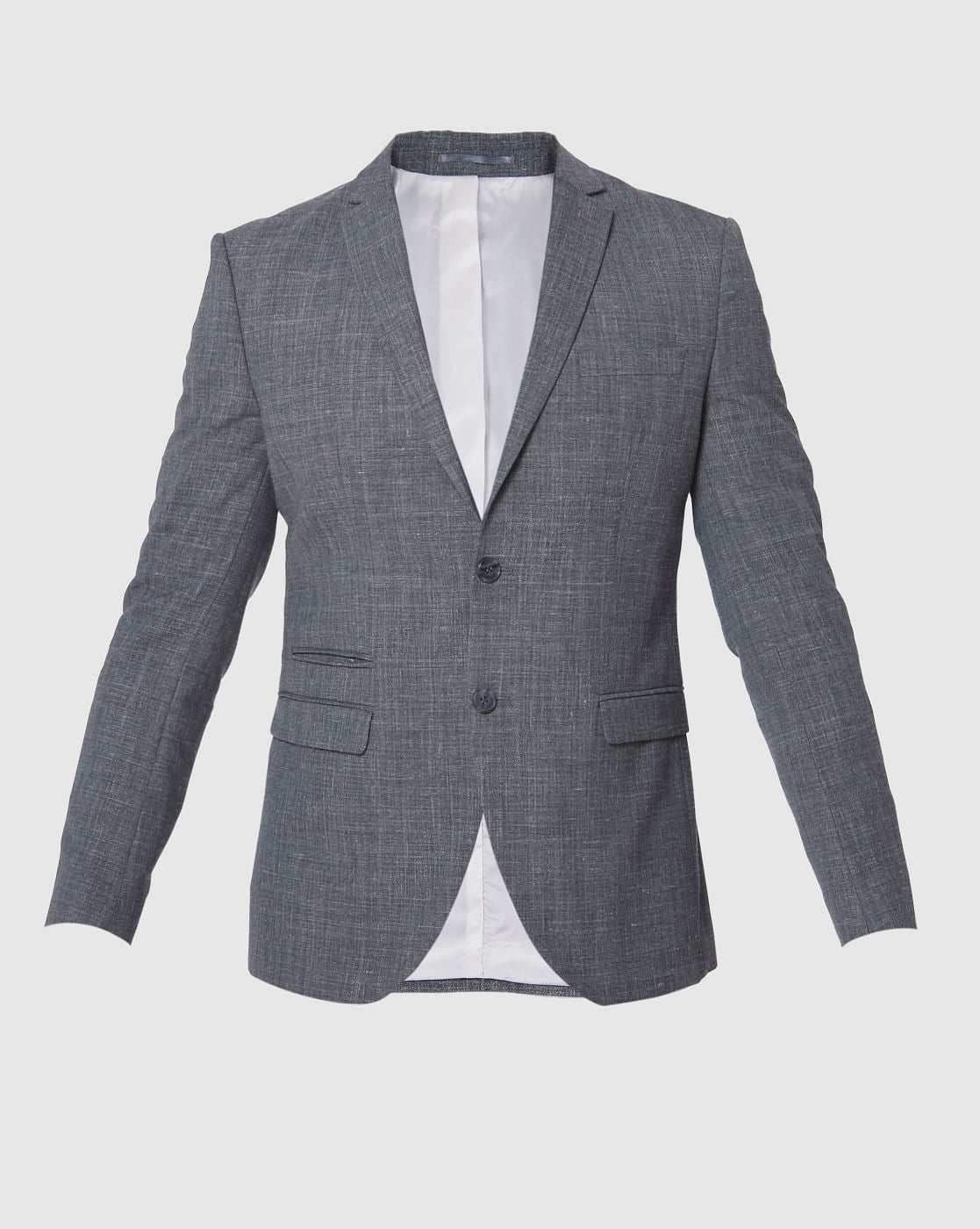 Grey Formal Slim Fit Blazer