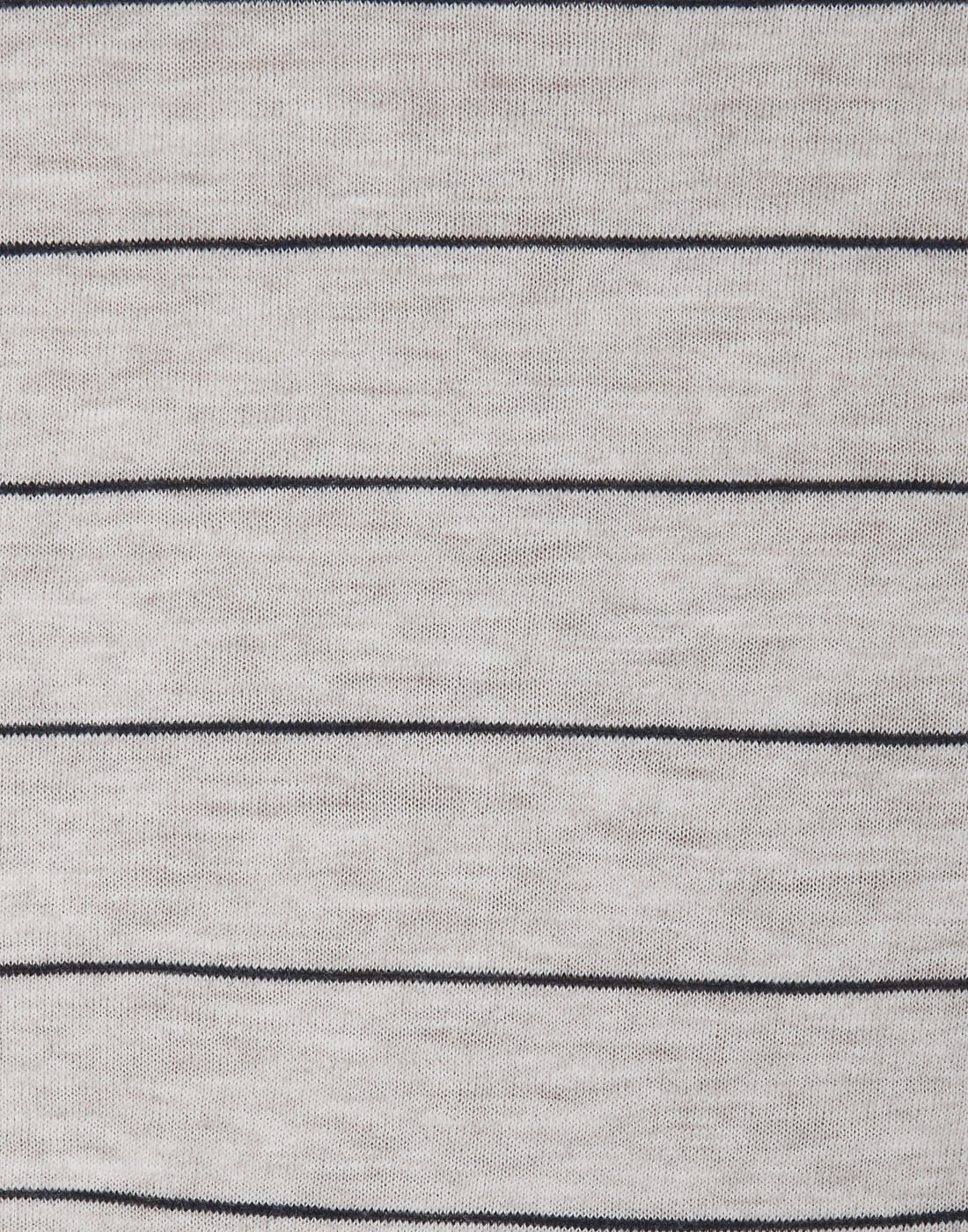 Beige Striped Crew Neck T-Shirt