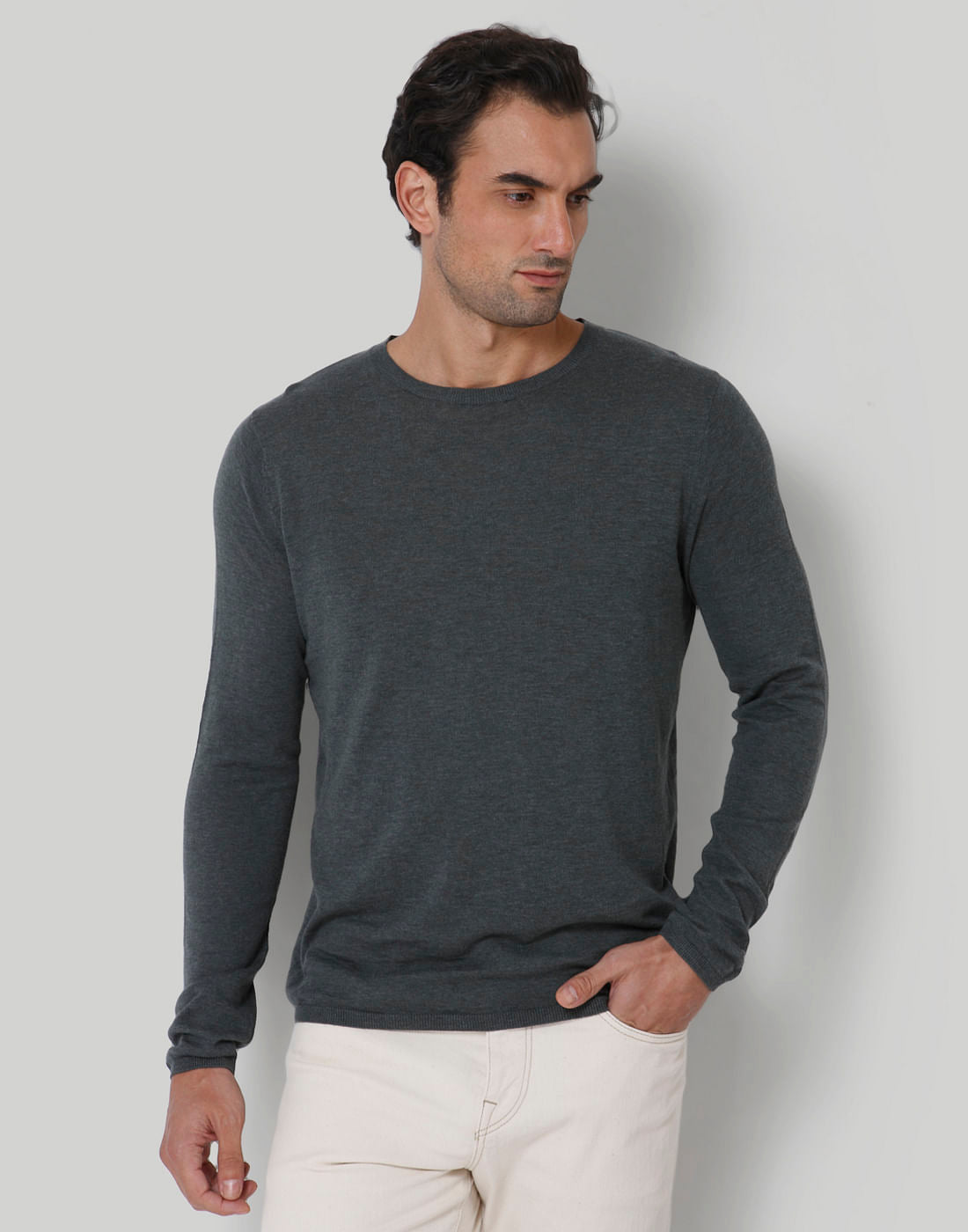 Grey Crew Neck T-Shirt