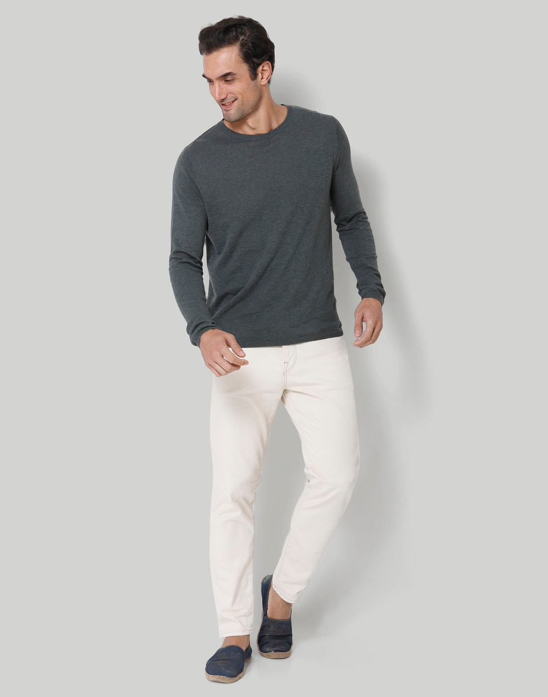Grey Crew Neck T-Shirt