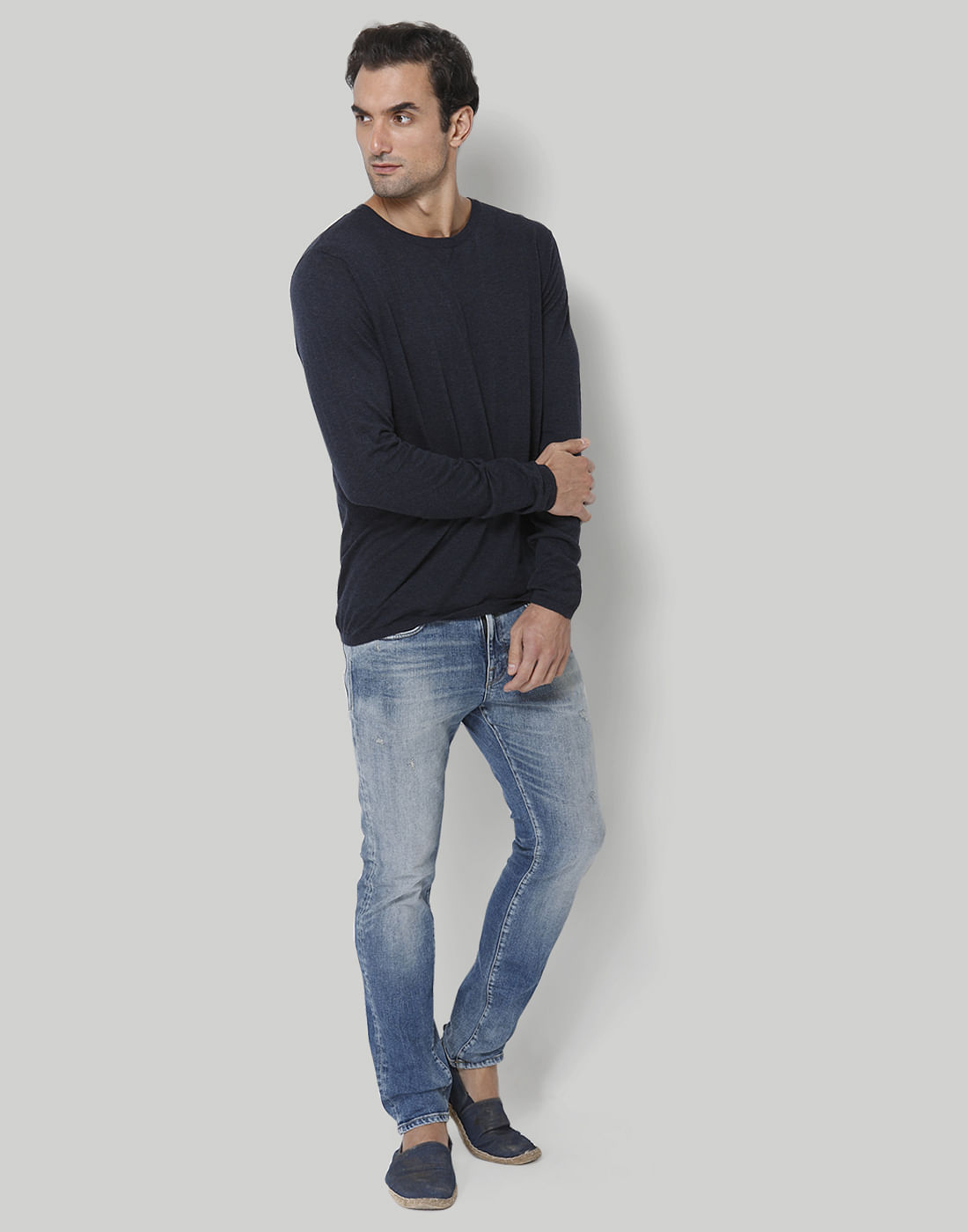 Blue Crew Neck T-Shirt