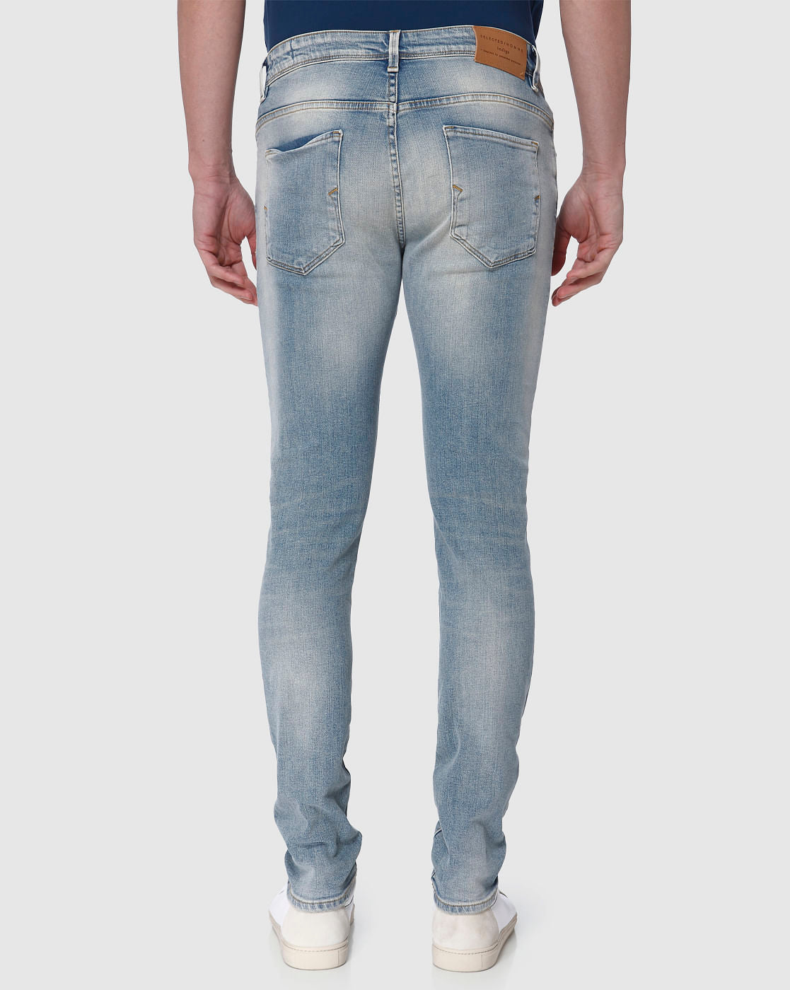 Light Blue Faded Leon Slim Fit Jeans