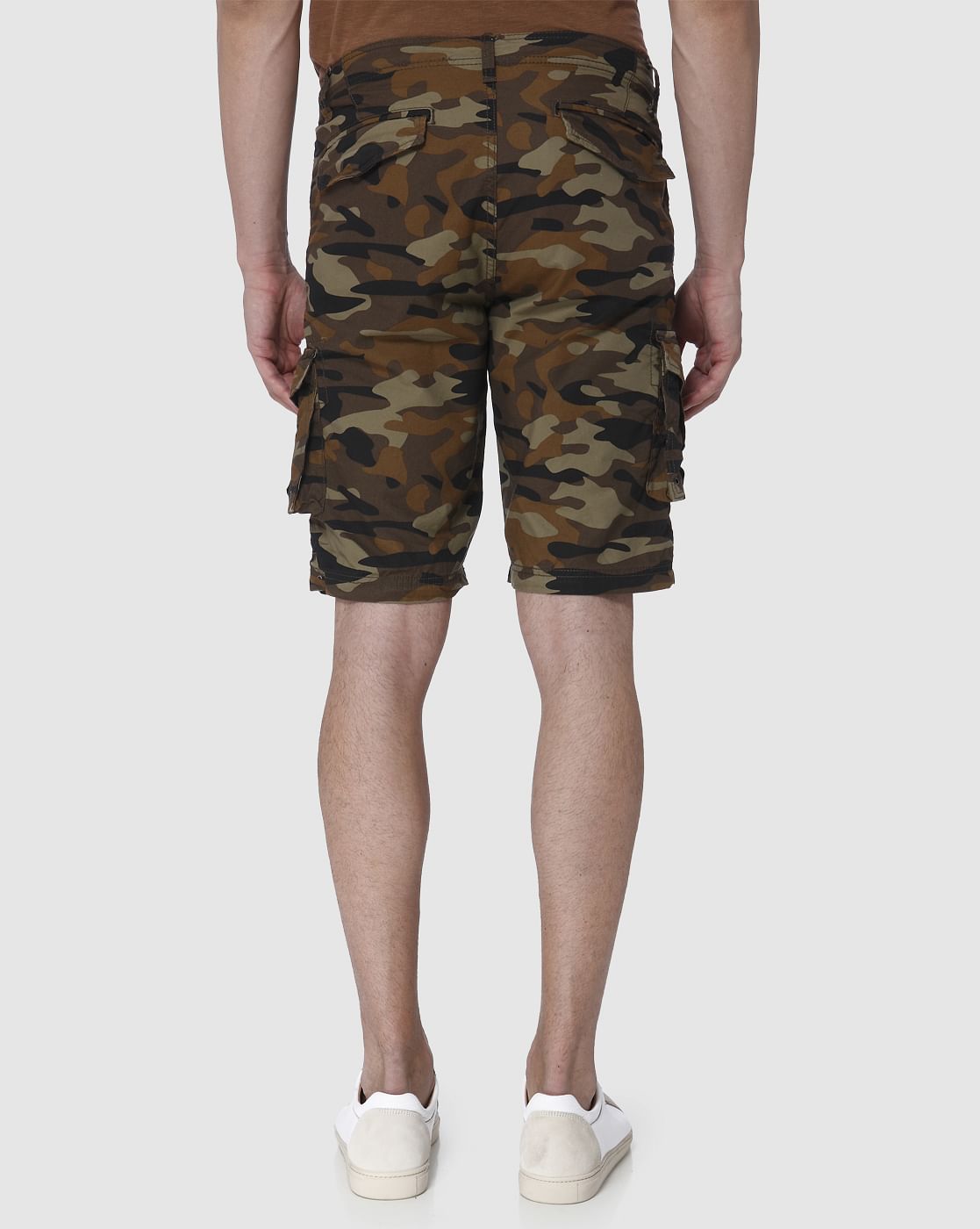 Brown Camo Cargo Shorts