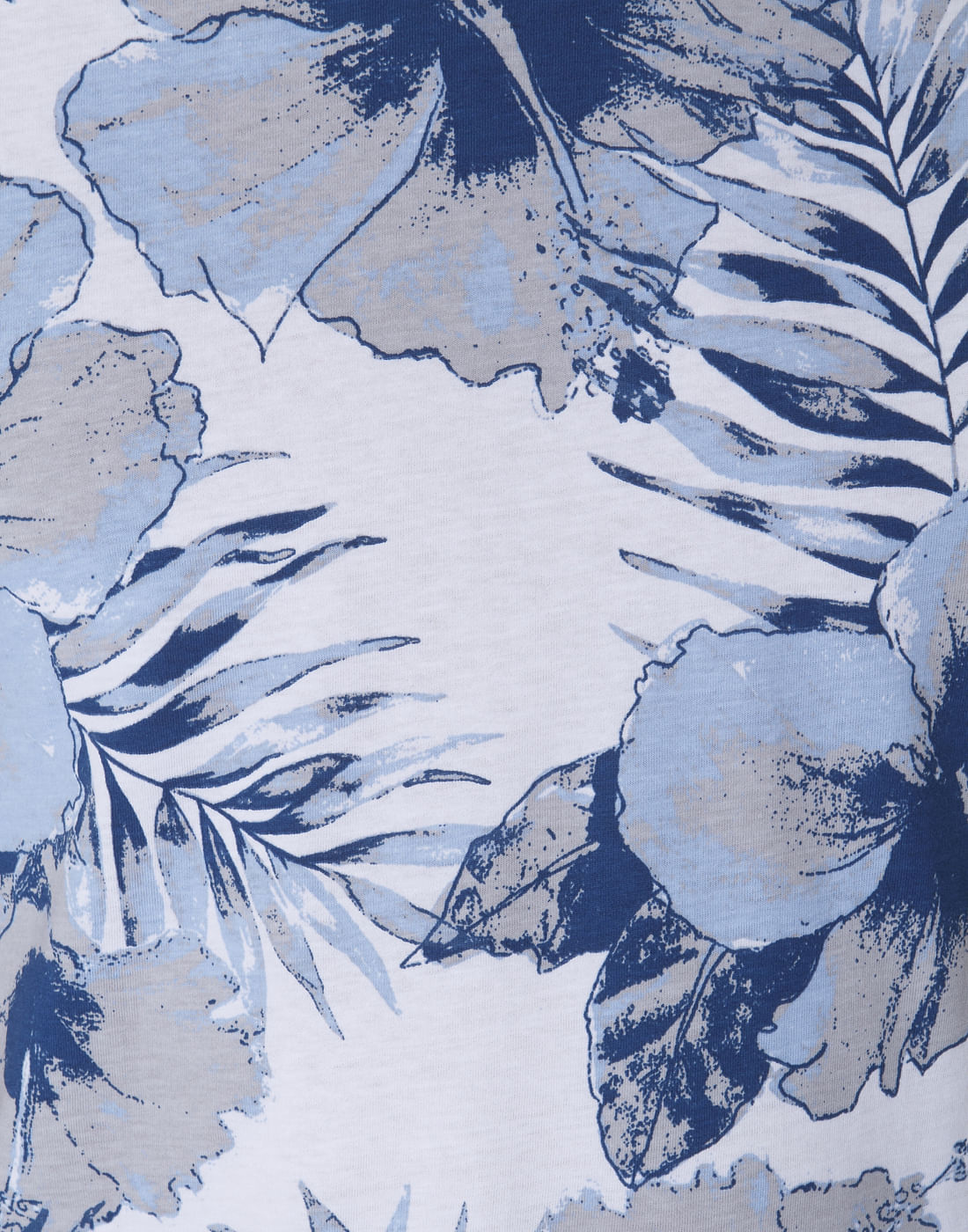 White Floral Print Crew Neck T-Shirt