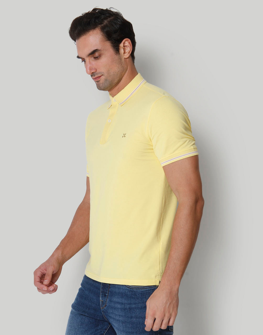 Yellow Polo Neck T-Shirt