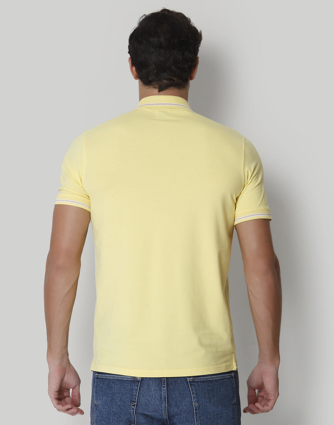 Yellow Polo Neck T-Shirt