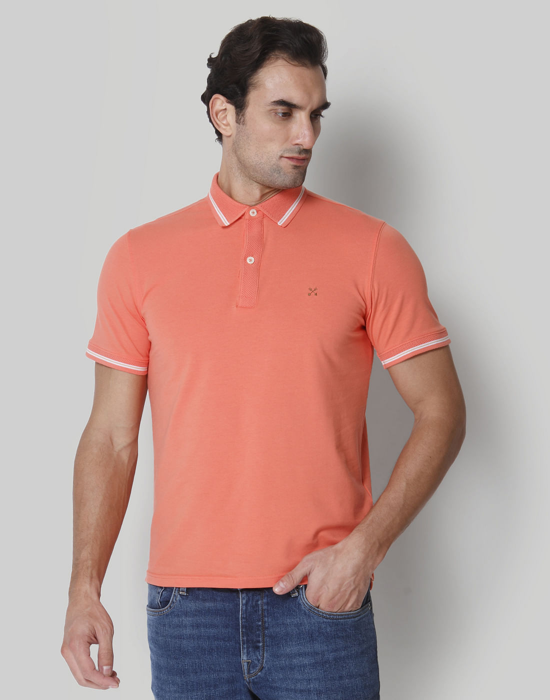 Coral Polo Neck T-Shirts