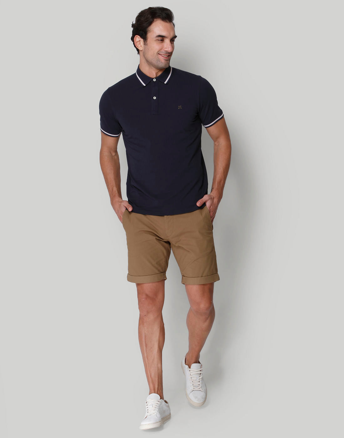 Blue Polo Neck T-Shirt