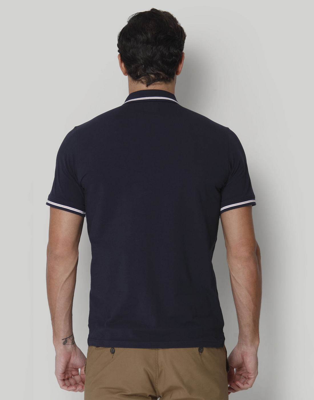 Blue Polo Neck T-Shirt