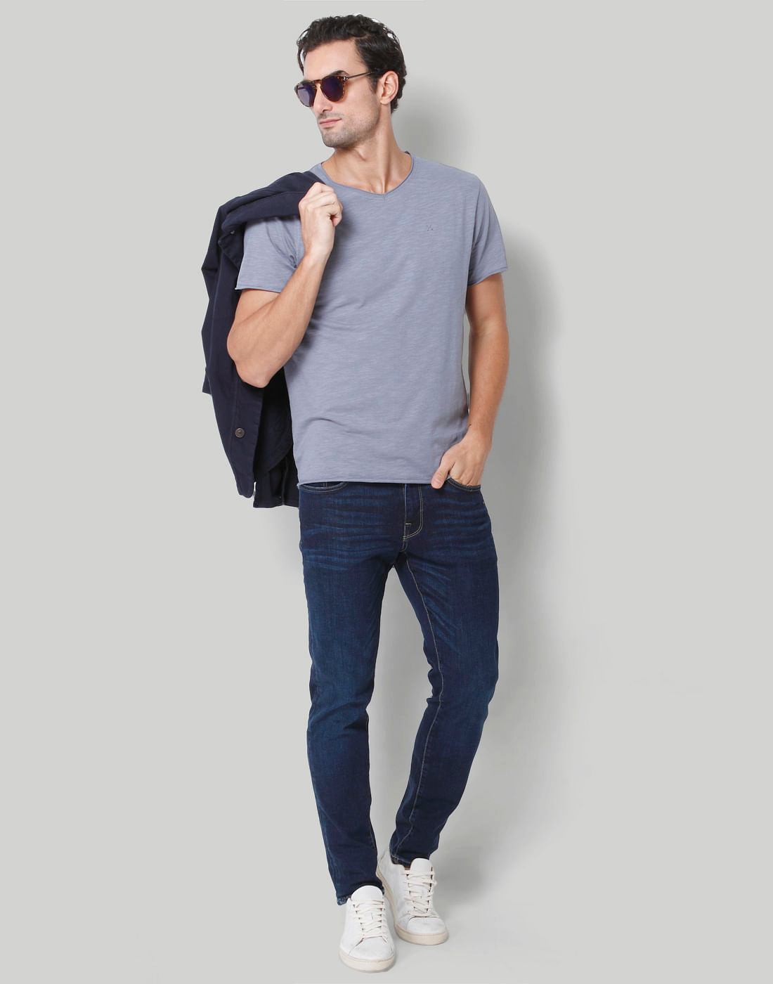 Blue Crew Neck T-Shirt