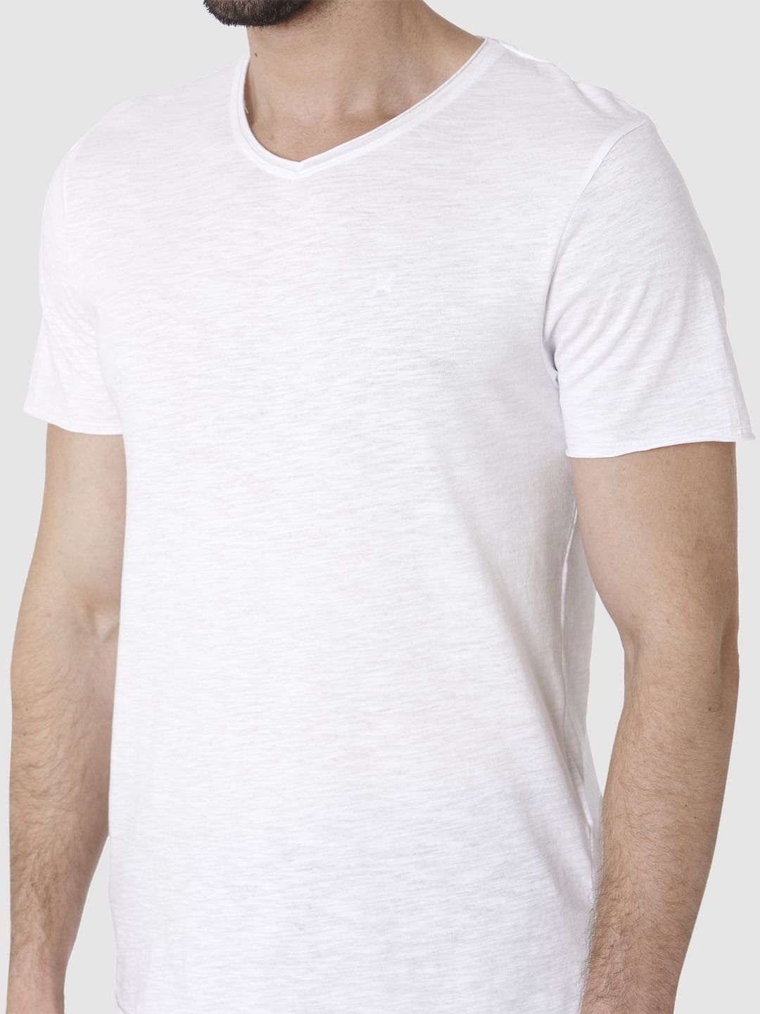 White V Neck T-Shirt