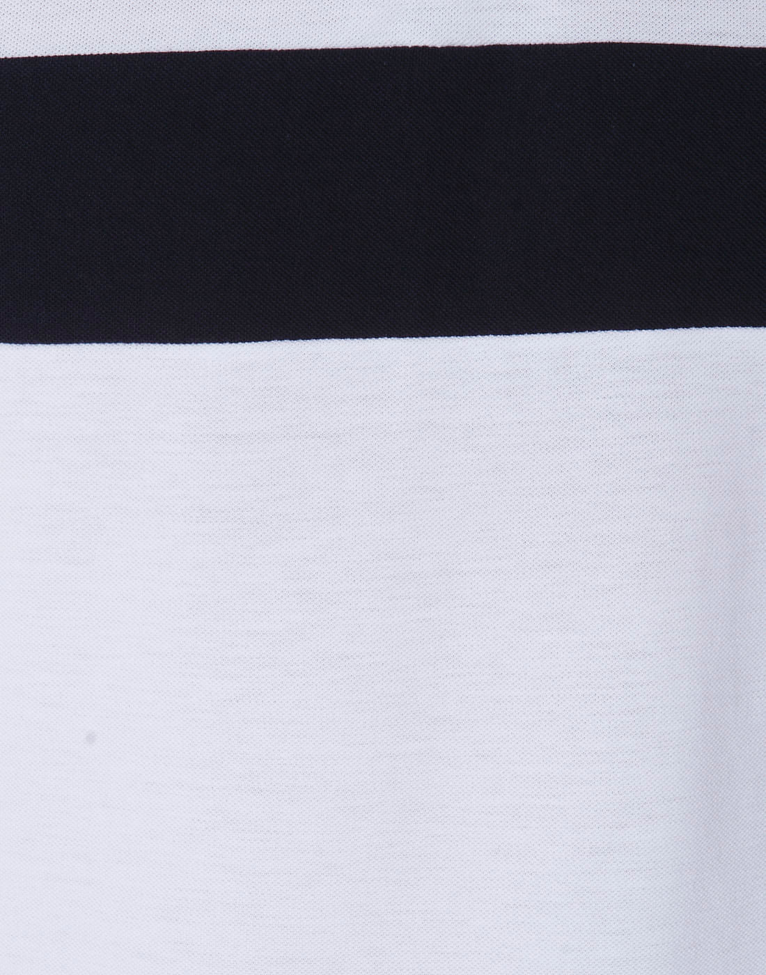 White Striped Polo Neck T-Shirt
