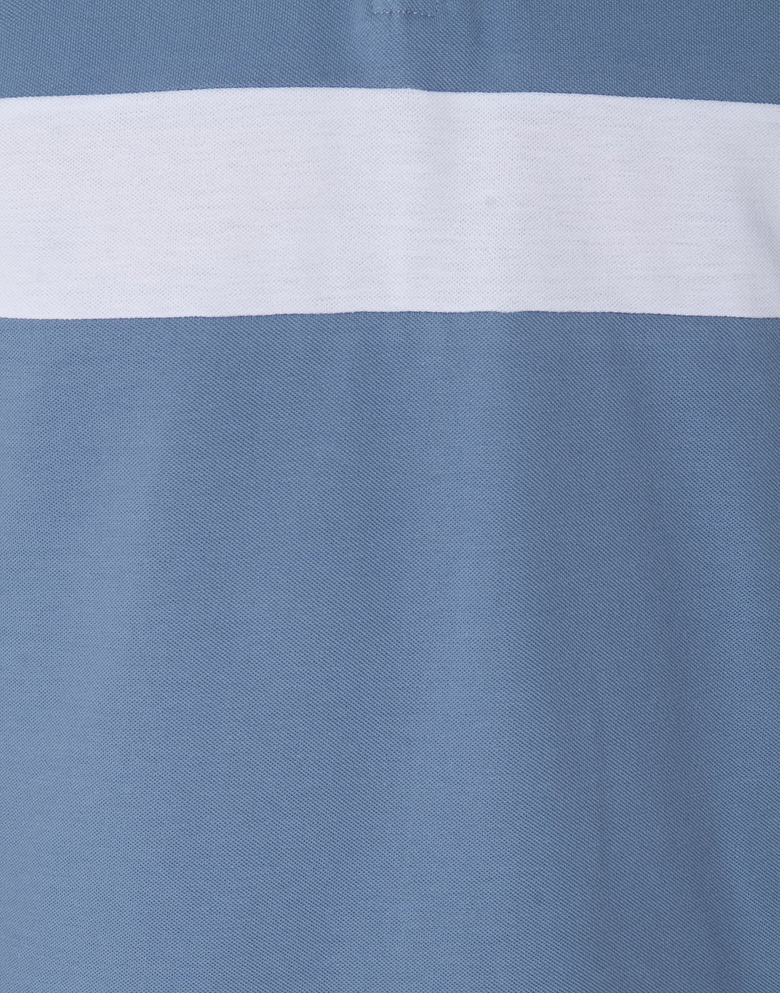 Blue Striped Polo Neck T-Shirt