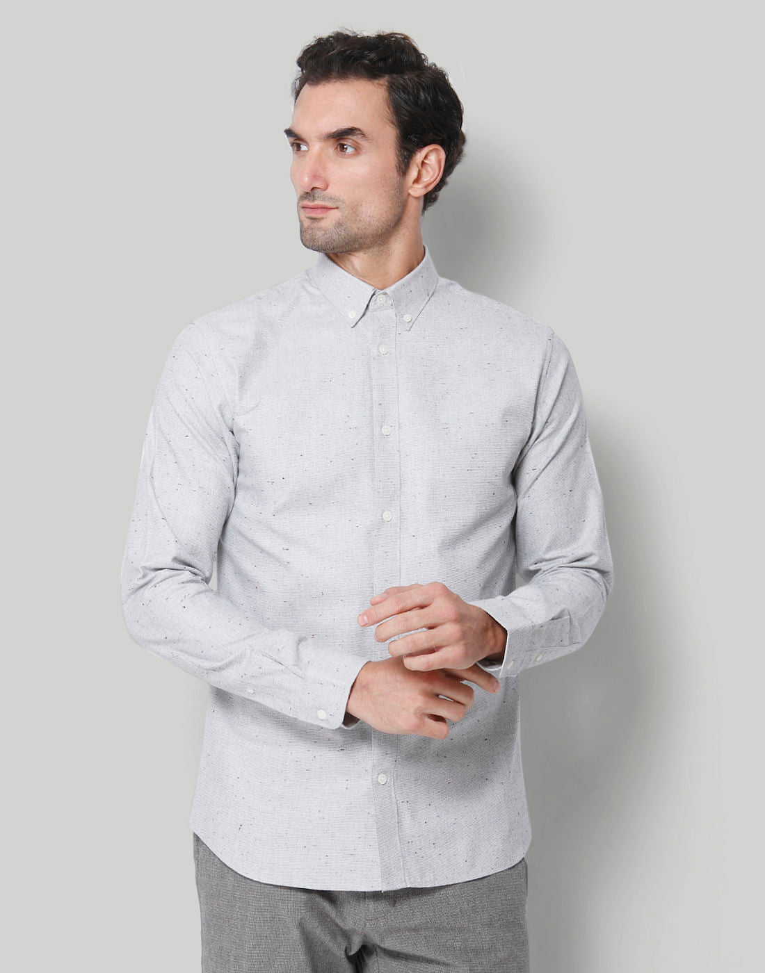 Grey Full Sleeves Shirt
