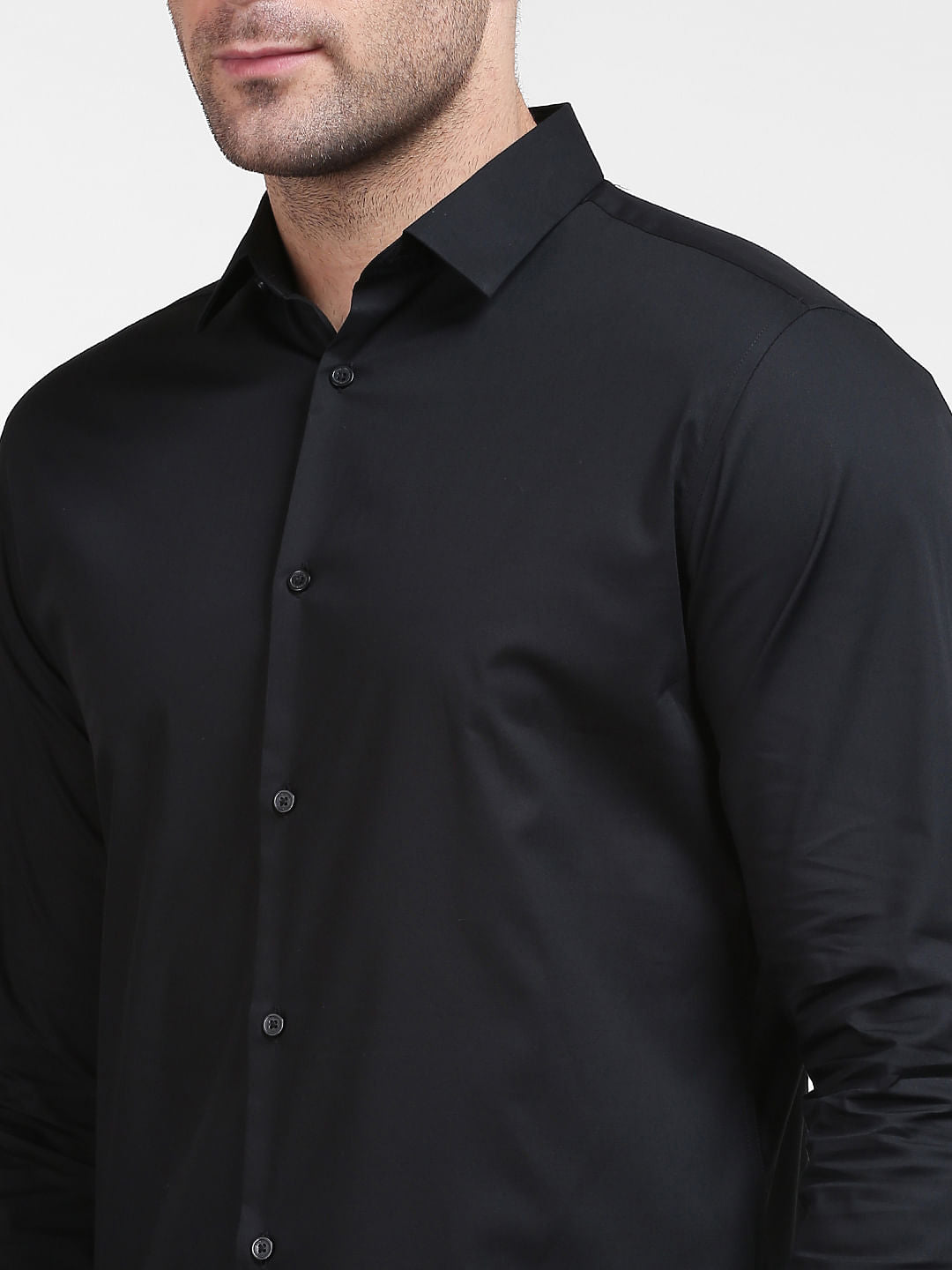 Black Formal Slim Fit Shirt