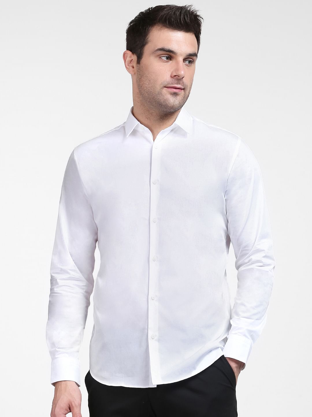 White Formal Full Sleeves Shirt