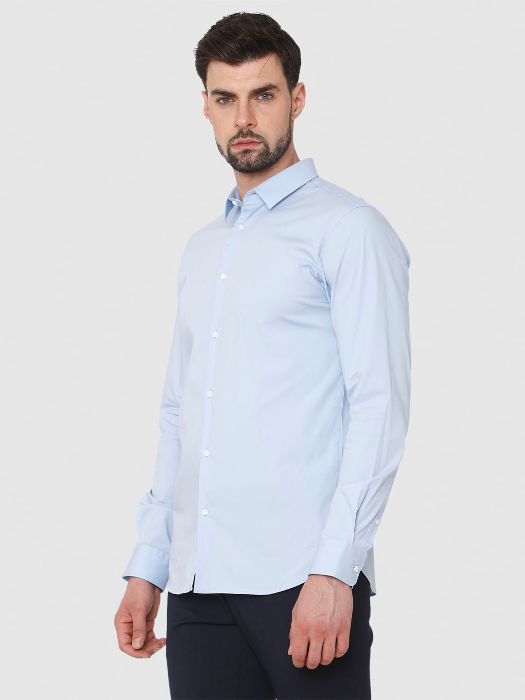Light Blue Formal Full Sleeves Shirt
