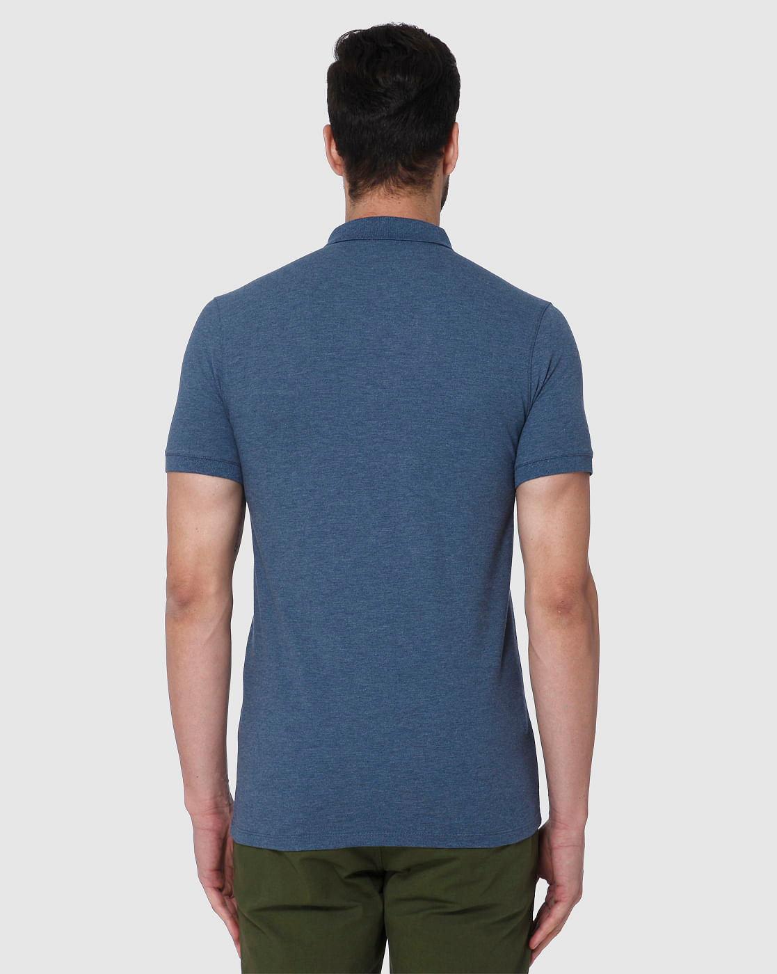 Blue Polo Neck T-Shirt