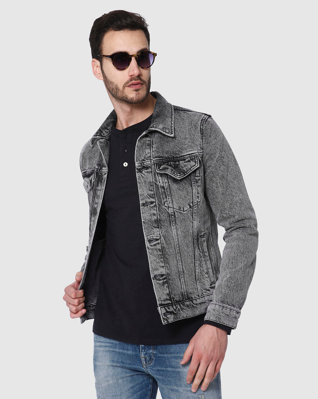 Black Henley T-Shirt