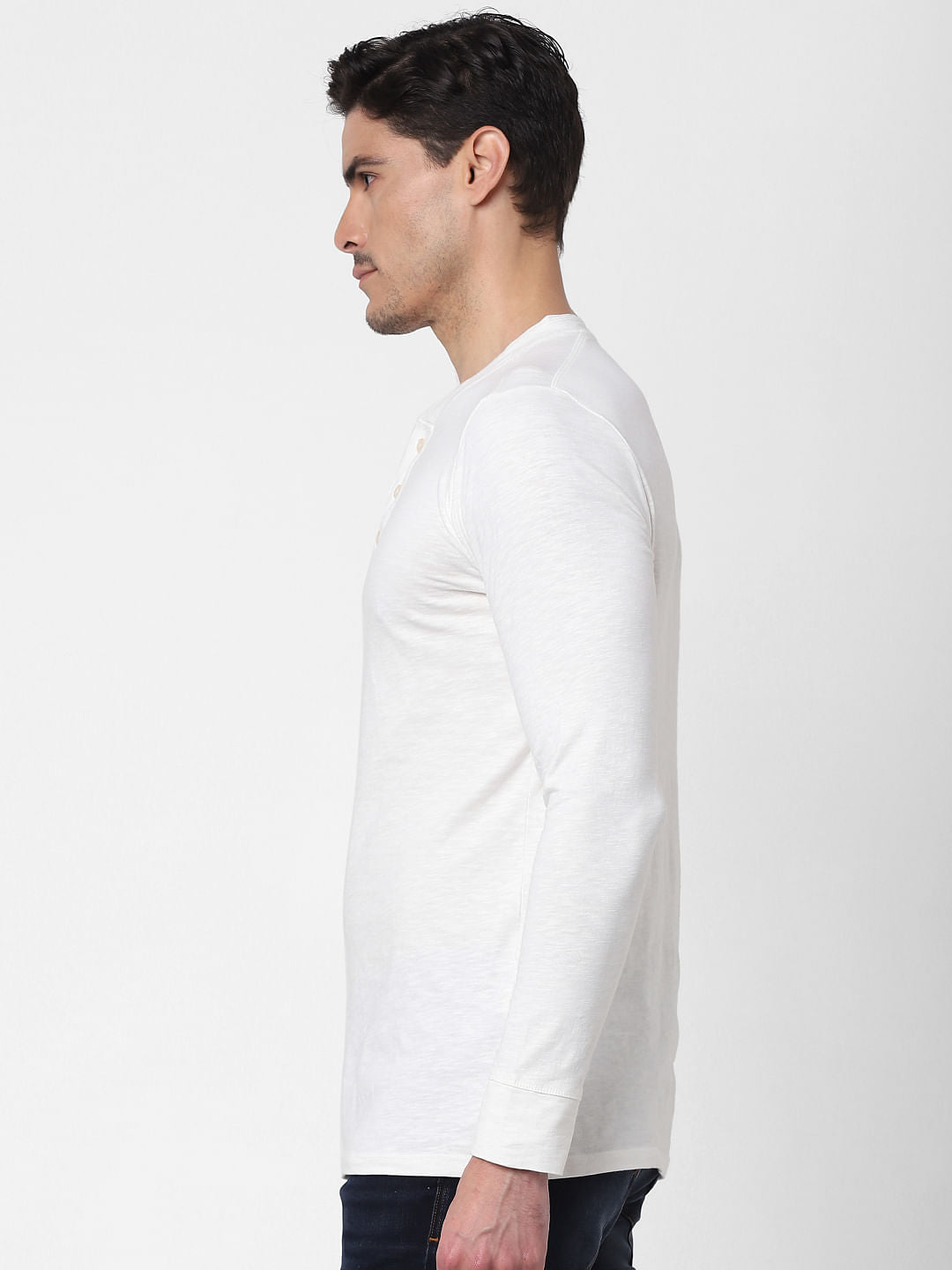 White Henley T-Shirt