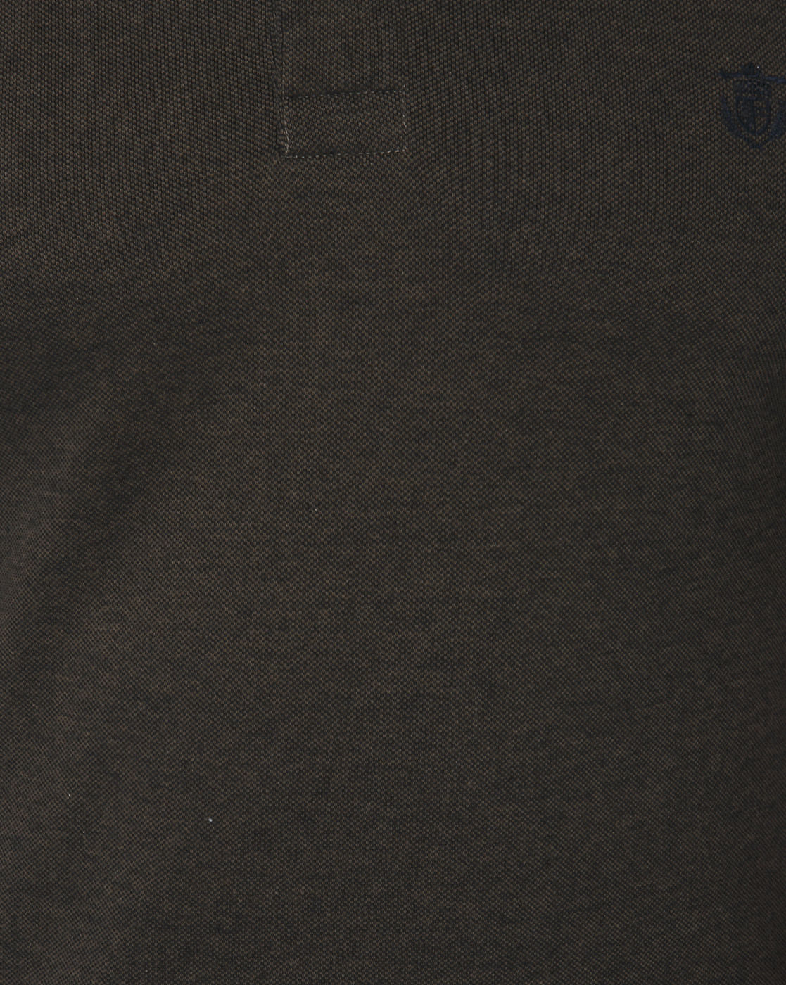 Dark Brown Contrast Tipping Slim Fit Polo Neck T-Shirt