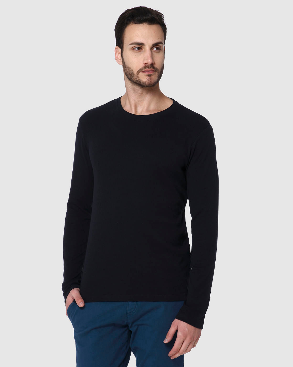 Black Crew Neck Pullover
