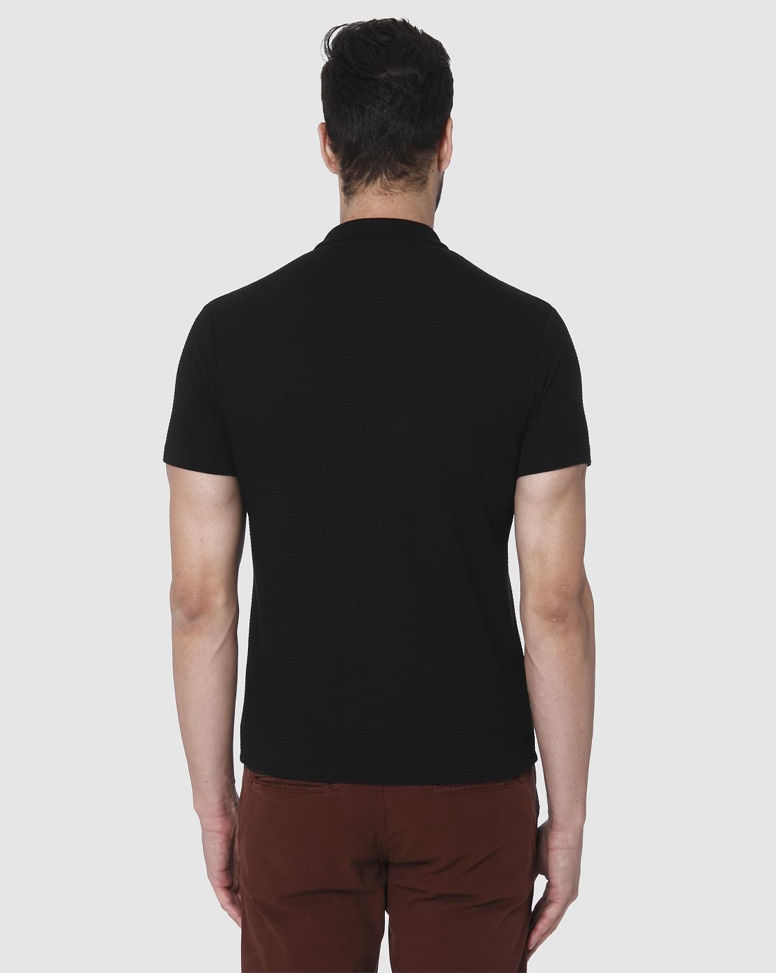Black Polo Neck T-Shirt