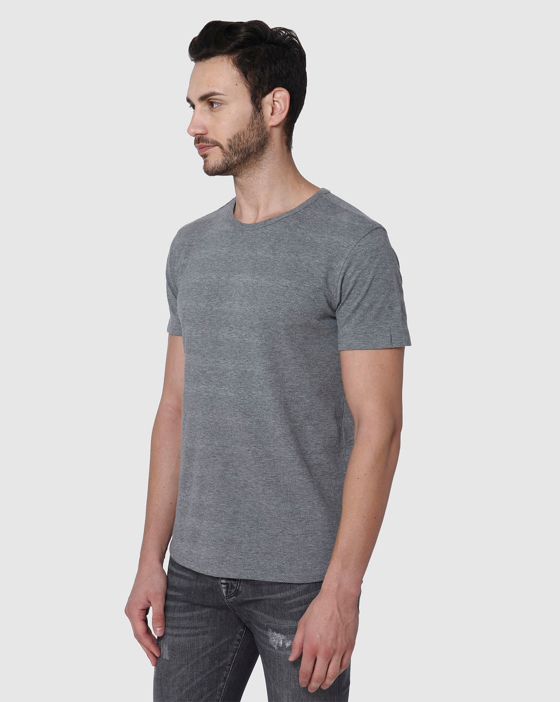Grey Crew Neck T-Shirt