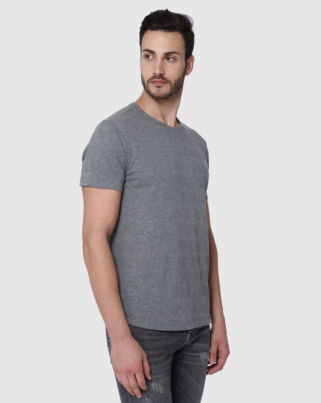Grey Crew Neck T-Shirt