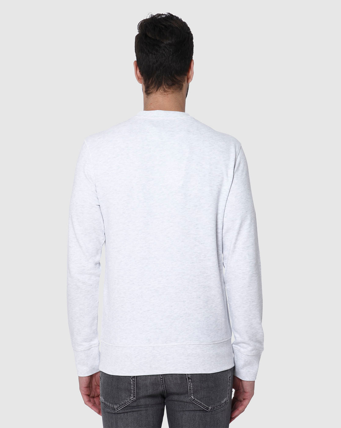 Light Grey Text Print Sweatshirt